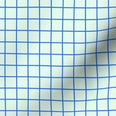 Square Grid Mint - Blue
