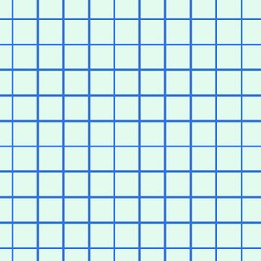 Square Grid Mint - Blue