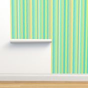 Boardwalk Stripes Turquoise on Gold 450