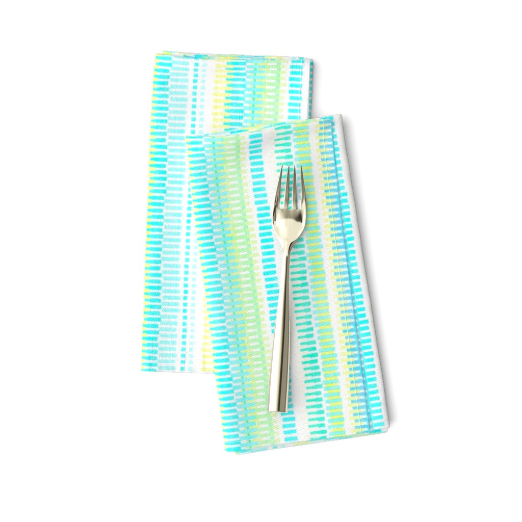 Boardwalk Stripes Turquoise Lime on White 450