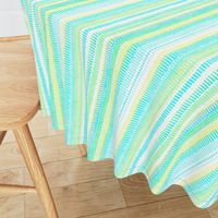 Boardwalk Stripes Turquoise Lime on White 450