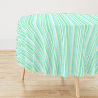 Boardwalk Stripes Turquoise Lime on White 450