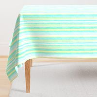 Boardwalk Stripes Turquoise Lime on White 450