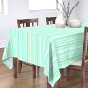 Boardwalk Stripes Turquoise Lime on White 450