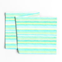 Boardwalk Stripes Turquoise Lime on White 450