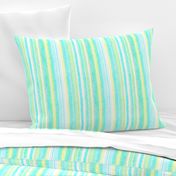 Boardwalk Stripes Turquoise Lime on White 450