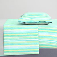 Boardwalk Stripes Turquoise Lime on White 450