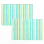 Boardwalk Stripes Turquoise Lime on White 450