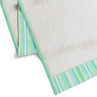 Boardwalk Stripes Turquoise Lime on White 450