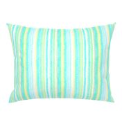 Boardwalk Stripes Turquoise Lime on White 450