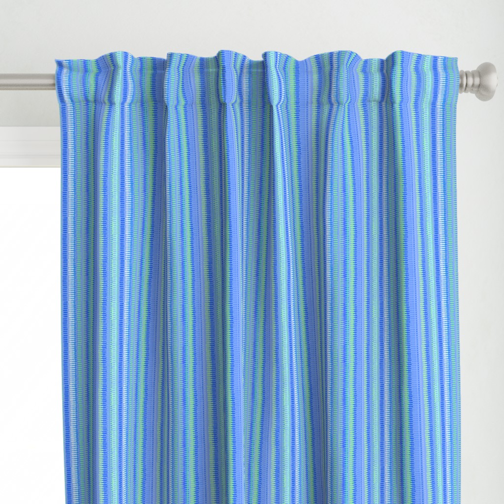 Boardwalk Stripes Blue Lime on Periwinkle 600