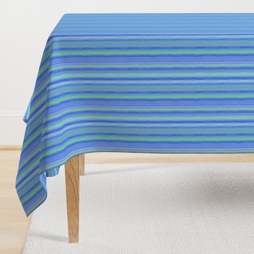 Boardwalk Stripes Blue Lime on Periwinkle 600