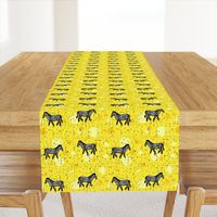 Zebras on yellow