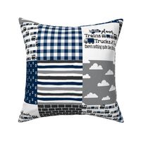 Planes, Trains, Trucks & Toys - Wholecloth Cheater Quilt