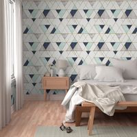 Mod Triangles Vintage_Navy Mint_white