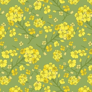 Floral Love of Mustard in Green
