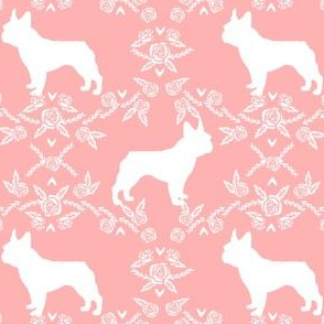 french bulldog pet quilt d silhouette coordinate floral 