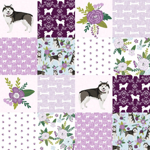 alaskan malamute cheater quilt pet quilt c floral nursery