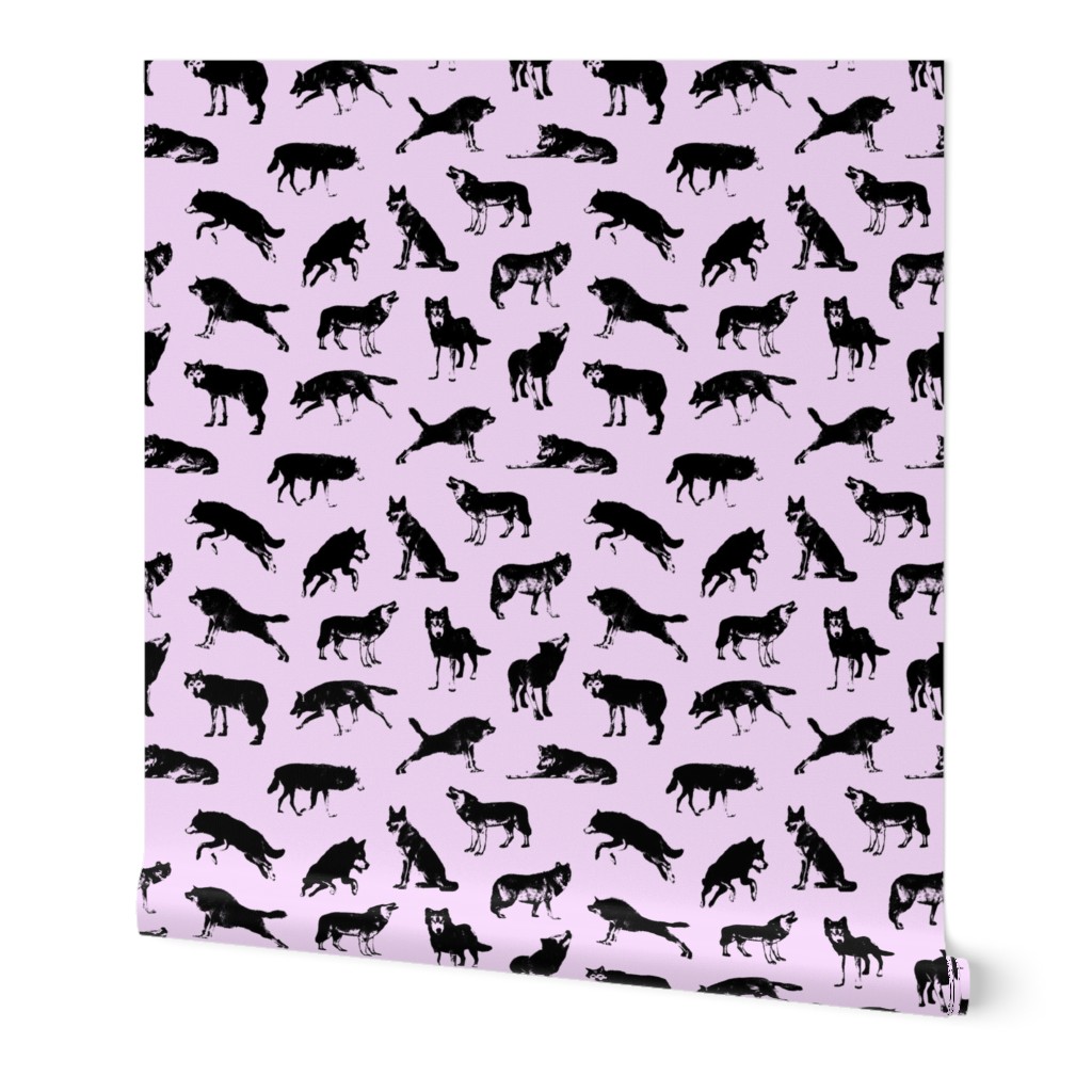 Wolves on Lavender // Small-size