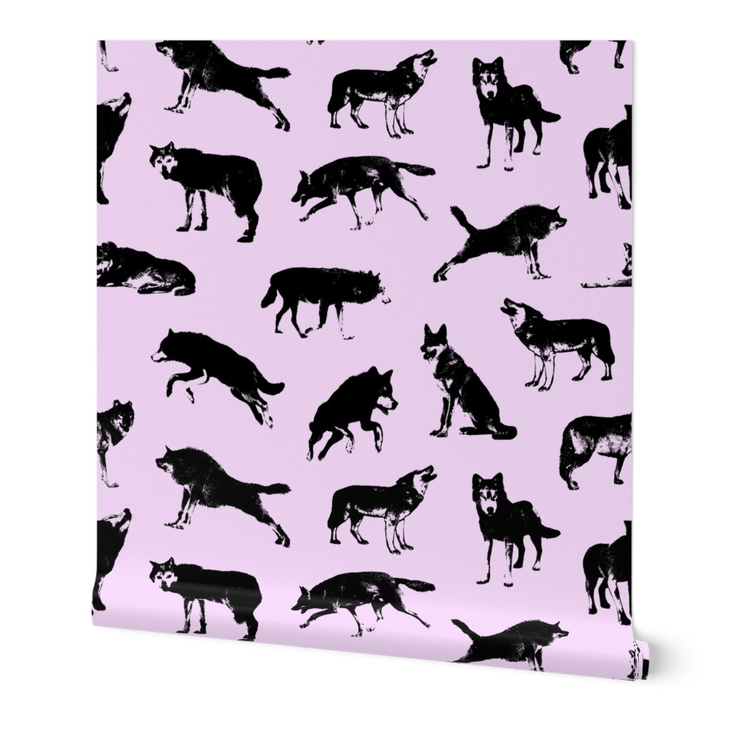 Wolves on Lavender // Large-size