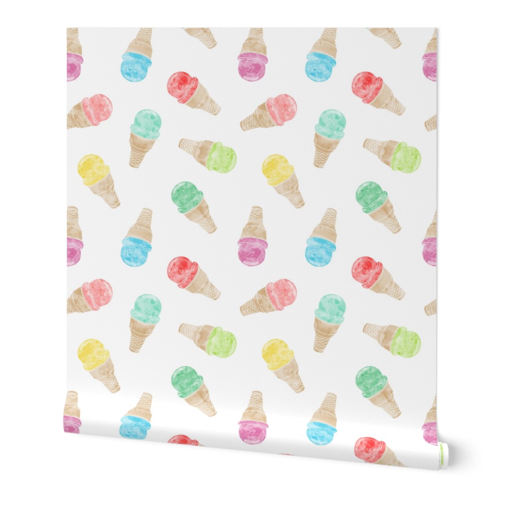 watercolor ice-cream cones - multi