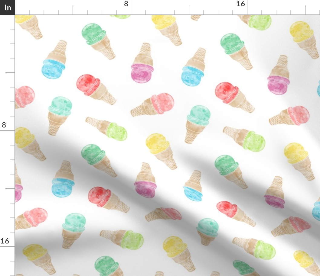 watercolor ice-cream cones - multi