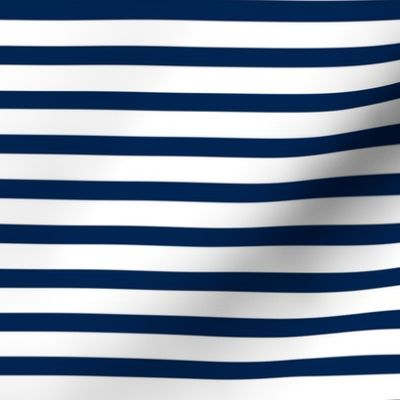 3/8" Navy Bold Horizontal Stripe