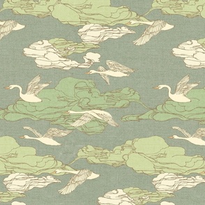 The Wild Swans {Antique Green}