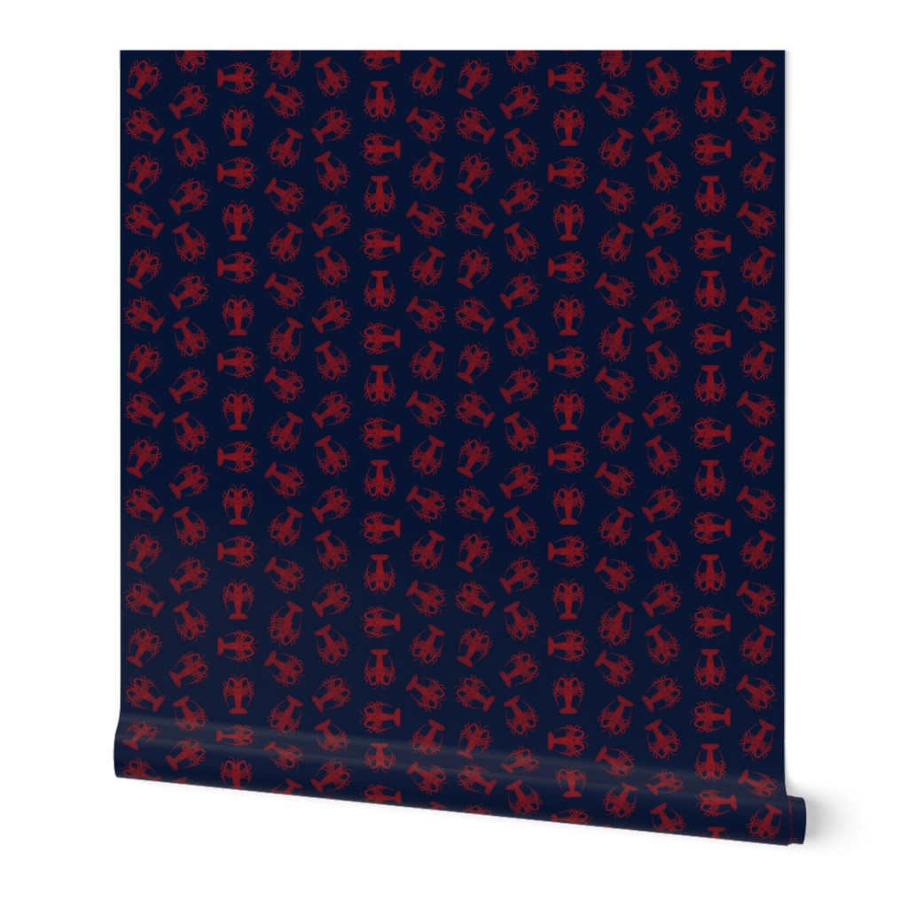 Spiny Lobster Red on Navy