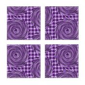 HCF14 - Large - Hurricane on Checkered Field of  Purple, Lilac and Lavender