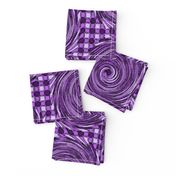 HCF14 - Large - Hurricane on Checkered Field of  Purple, Lilac and Lavender