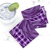 HCF14 - Large - Hurricane on Checkered Field of  Purple, Lilac and Lavender