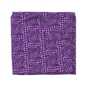 HCF14 - Large - Hurricane on Checkered Field of  Purple, Lilac and Lavender