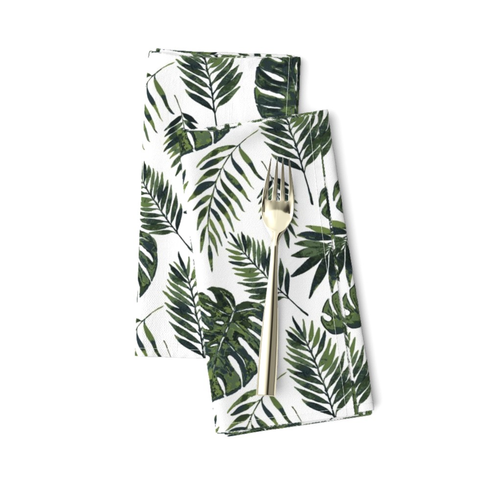 Tropical Leaves white