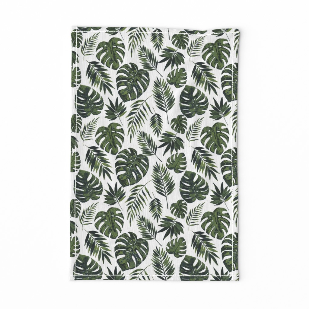 Tropical Leaves white