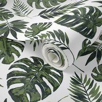 Tropical Leaves white