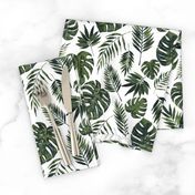 Tropical Leaves white