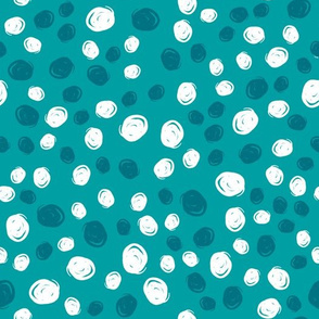 dots pattern on blue