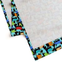 Scotties Whimsy Dogs Packed Turquoise