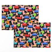 Scotties Whimsy Dogs Packed Coral