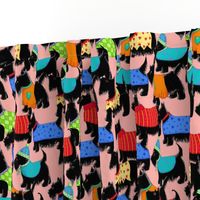 Scotties Whimsy Dogs Packed Coral