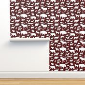 North American Animals on Buffalo Plaid // Large-size