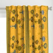 Vintage Ornaments {Gold} 2019 Calendar Tea Towel