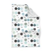 Inky texture polygon abstract geometric minimal pastel Scandinavian mid century design mint blue