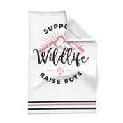 Support Wildlife Raise Boys Tea Towel