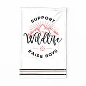 Support Wildlife Raise Boys Tea Towel