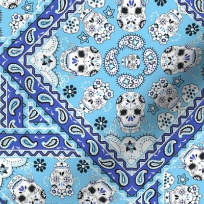 Skull Bandana Mexican blues