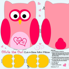 Owl Valentine Collection Easy to Sew Stuffed Animal