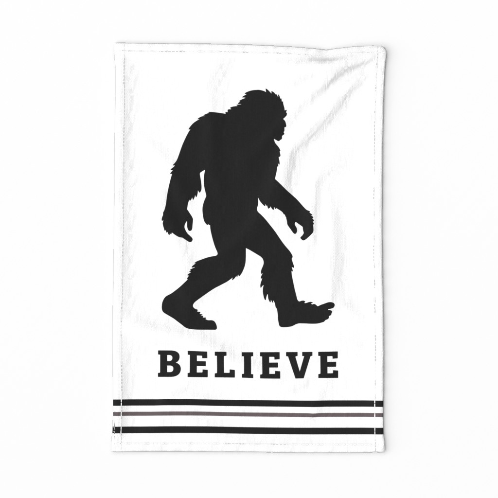 Bigfoot BELIEVE Tea Towel