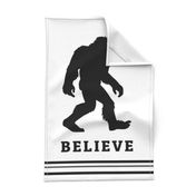 Bigfoot BELIEVE Tea Towel